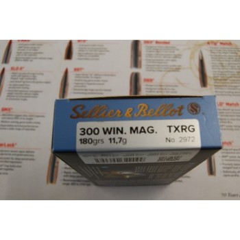 .300 Win Mag Sellier + Bellot 180gr TXRG Lead Free - Box Of 20 .300 Win Mag Sellier + Bellot 180gr TXRG Lead Free - Box Of 20